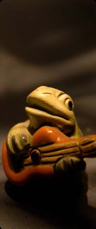 picture of japanese lantern casting warm glow in Hilltop Frog Studio's Red Room